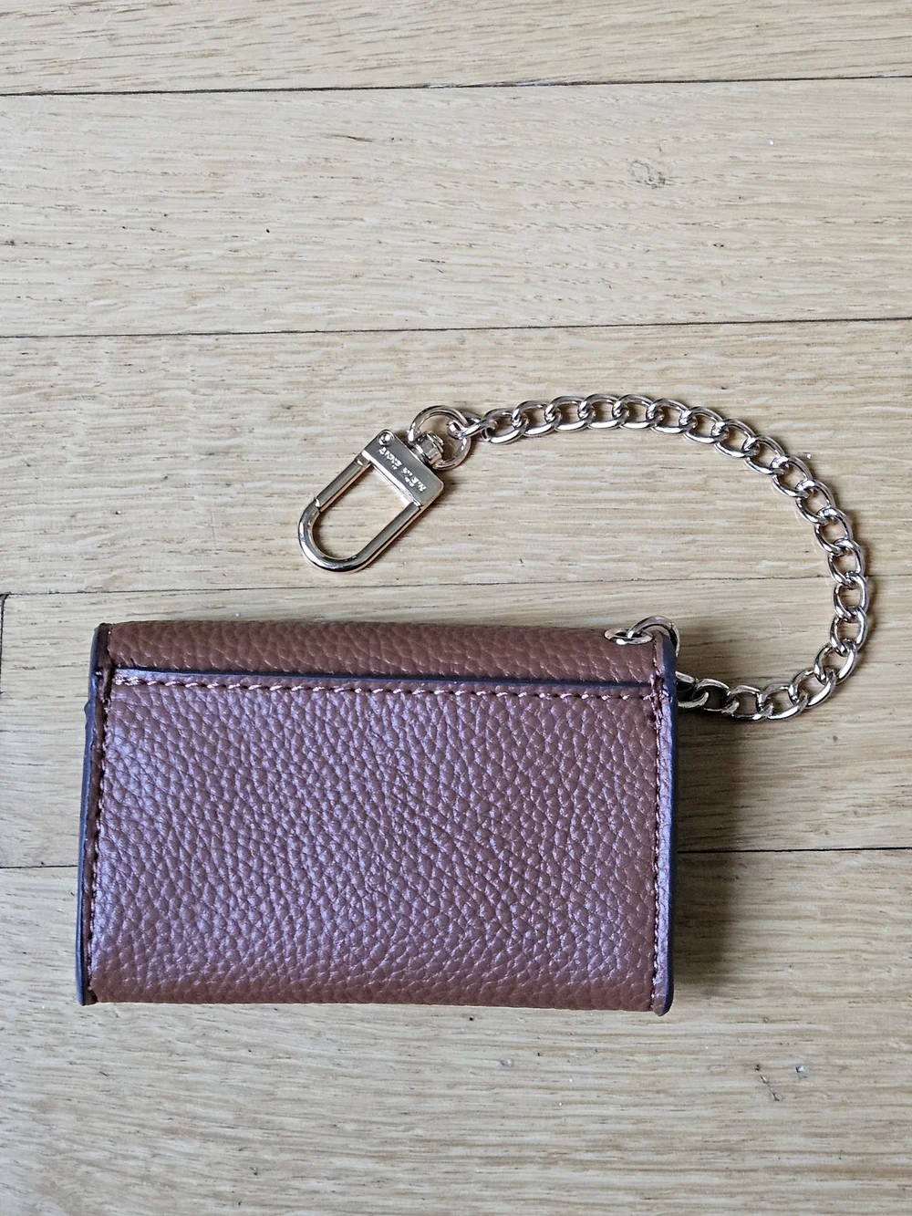 Anne Klein Brown Pebbled Wallet  with Keychain Accent